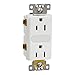 Square D by Schneider Electric Square D X Series Duplex Decorator Tamper Resistant Electrical Outlet with LED Night Light for 125 Volts, 15 Amp, Matte White (SQR57101WH)