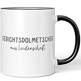 JUNIWORDS Tasse, Gerichtsdolmetscher aus Leidenschaft, Schwarz (6642195)