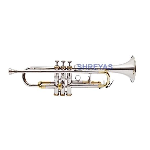 SHREYAS TRUMPET Bb PITCH FOR SALE BRASS + NICKEL SILVER COLOR WITH FREE CASE AND MP