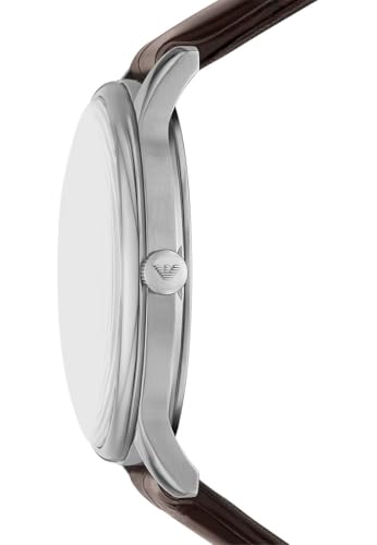 Emporio Armani Men's Analog Quartz Watch with Leather Strap AR11672