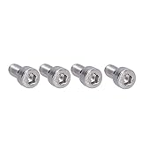 Hex Bolt, 1.25mm Fine Pitch M10 4Pcs Socket Cap Screw Bright Finish A2-70 Stainless Steel for Construction for DIY Jobs for Automotive Industry(M10*20)