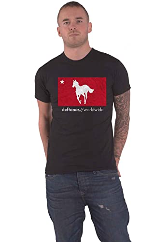 Photo de Générique Deftones T Shirt Star and Pony Band Logo Nouveau Officiel Unisex Noir Size M