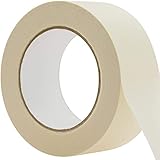 No-Residue 2 Inch, 60 Yard Masking Tape 1 Pk. Easy-Tear, Pro-Grade Removable Painters Tape Great for Home, Office or Commercial Contractor. Clean, Drip-Free Painting with Wide Crepe Paper Rolls