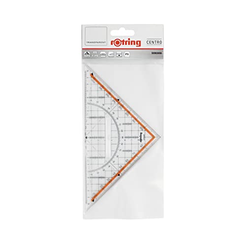 Großes Rotring Centro Geometriedreieck mit Griff, 23 cm