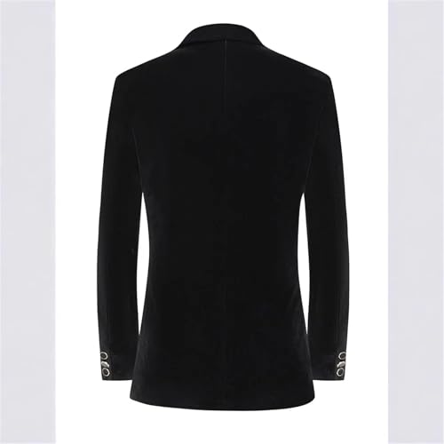Men's Black Prom Blazer Slim Fit 1 Piece Smoking Suit Jacket Lapel Business Casual Suits Coats4
