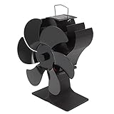 Riuulity 152 Mm 6-Blatt-Ofenventilator, Langlebig, Geräuscharm, für Holzöfen Vom Netz, „Aluminiumlegierung“