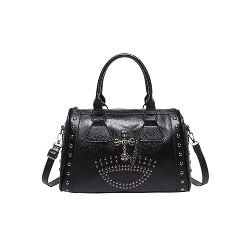 Bolso satchel de mujer estilo retro en cuero PU miniatura 1