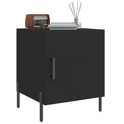 Table de Chevet Noire compacte 40x40cm pour petits espaces - 5