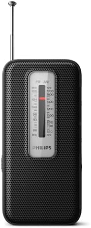 Rádio Portátil Philips Am/fm í Pilha C/Entrada Para Fone Cor Pret...