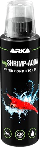 Acondicionador de Agua para gambas – ARKA mySHRIMP-Aqua 236 ml – Elimina amoníaco, nitrito, Cloro y Metales Pesados – Agua Segura para acuarios de Agua Dulce con gambas – Uso fácil y Seguro
