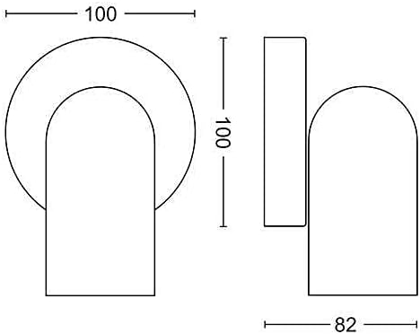 Philips Philips Pongee opbouwspot - 1-lichts - zwart photo 2