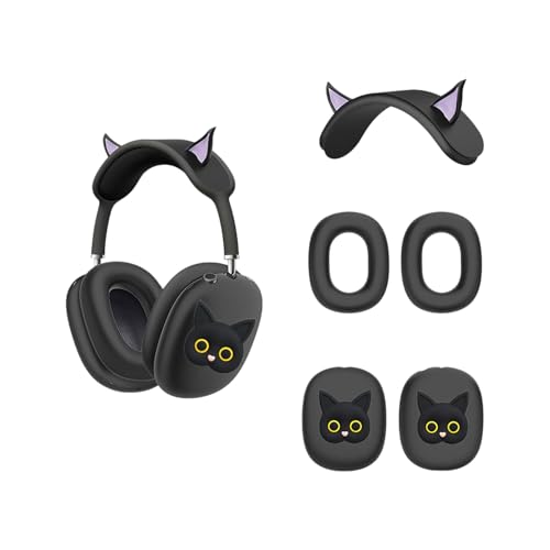 For AirPods Max 2/1 �p�̃P�[�X �ی�J�o�[ 3�_�Z�b�g �L���f�U�C�� �C���[�p�b�h/�C���[�J�b�v/�w�b�h�o���h �P�[�X �V���R���f�� �S�ʕی� �����h�~ �ϏՌ�