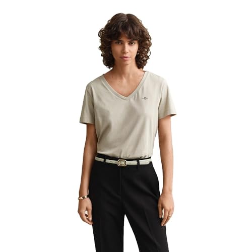T-shirt Gant Shield col v homme manches courtes coton regular fit