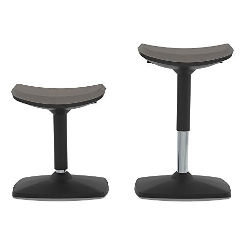 Image of Learniture Adjustable-Height Active Motion Stool w /Saddle Seat - Flexible Seating for School Classroom, Office or Home - Black (LNT-NUS500-BK-SO)