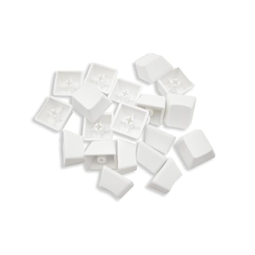 Image of OEM Profile White Blank Keycaps PBT Material 1U R4 Keycap for MX switches Mechanical Keyboard (White, 100pcs)