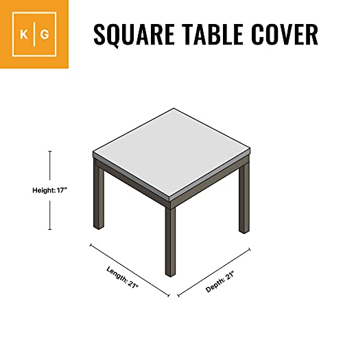 Khomo Gear Heavy Duty Outdoor Furniture Cover - Waterproof Square & Rectangular Covers With Air Vents - Uv Resistant Polyester Patio Garden Cover - For Ottoman, Tables, Coffee Side Tables And Others #TOP2