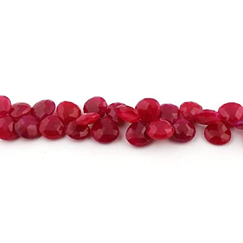 Calcédoine rose authentique contre les imitations perles cœur 14mm