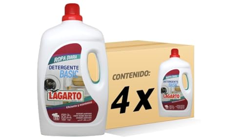 Caja 4 unidades Lagarto Detergente Liquido Basic (4 x 55