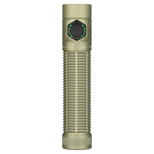 Image of OLIGHT BatonUltra EDC Flashlight Rechargeable, 1800-Lumen 6 Modes Pocket Light with Pure White Light, USB C Bright LED Flashlights with Magnetic Tail Switch for Home Use, Camping, Outdoor(Olive Green) | 1800 Lumens, Small LED Light, Magnetic Tail Switch, Dual Charging, IPX8 Waterproof for Home, Camping, Outdoor