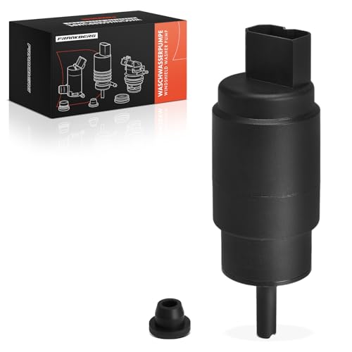 Frankberg Bomba lavaparabrisas Bomba de agua de lavado Limpieza de lunas 2 Polos Delantero Eléctrico Plástico Compatible con Serie 5 E39 Serie 7 E38 Replace# 61661380068
