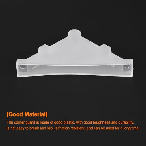 Image of uxcell 10Pcs Plastic Corner Protectors 10x95mm Triangle Shape Glass Corner Guards Cushion for Corner Protection of Glass, Mirror, Tile, White