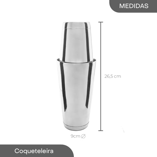 LYOR - Kit Coqueteleira de Aço Inox Profissional