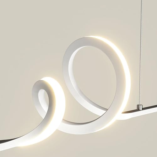 Iluminación Colgante LED Regulable Lámpara Lineal Simple de Techo Moderno 7