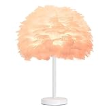 💎 [PLUMES TRICOTÉES À LA MAIN] : des morceaux de plumes de tailles appropriées soigneusement sélectionnées, rose abricot, uniformes et pleines, ne tombent pas facilement, tissées à la main multicouches réparties, rendant l'éclairage plus unique et plus beau.