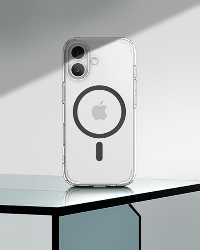 Image of Spigen for iPhone 17 Case, Ultra Hybrid MagFit [TPU Covered Camera Control] [Anti-Yellowing] [Compatible with Magsafe] - Clear Graphite