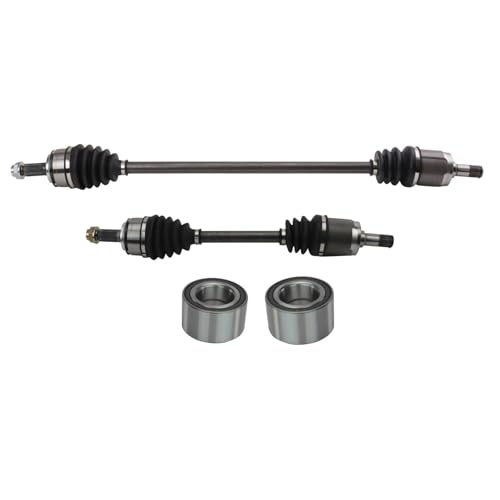 TRQ Front CV Axle Assemblies Front Wheel Bearings 4 Piece Compatible with 2013-2015 Honda Civic 2014 Acura ILX
