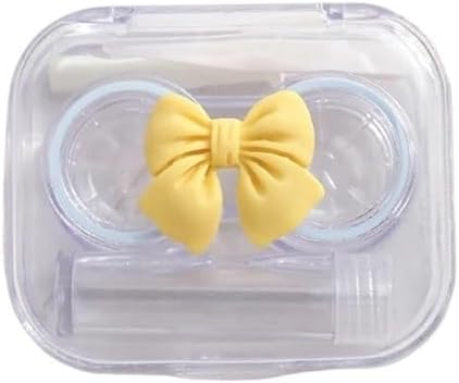 Contact Lenses Box Bow Portable Contact Lens Case With Solution Bottle Tweezer Remover Tool Stick Set For Travel