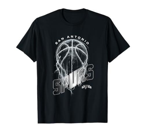 NBA San Antonio Spurs Lightning Bolt Basketball Logo T-Shirt