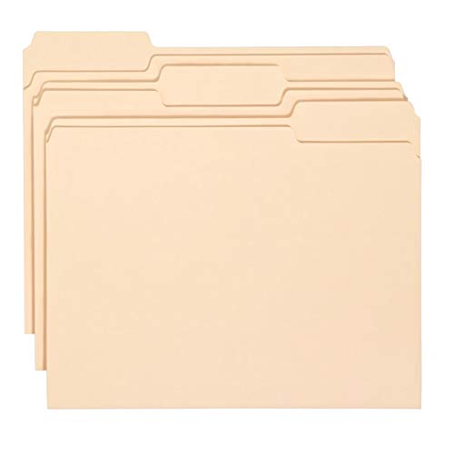 Office Depot Economy File Folders, 1/3 Cut, Letter Size, Manila, Pack of 150, 172816