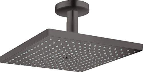 hansgrohe Duschkopf Raindance E 300 Regendusche (Kopfbrause mit Deckenanschluss) Brushed Black Chrome, 300x300 mm (Deckenanschluss)