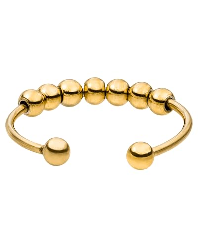 Purelei® Anello Shade Anxiety, Anello Regolabile da 50 a 60, Resistente all'Acqua, Regalo per Donna (Oro) Purelei® Anello Shade Anxiety, Anello Regolabile da 50 a 60, Resistente all'Acqua, Regalo per Donna (Oro)