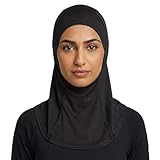 Tamaño: talla única Hiyab - Bufanda deportiva para mujer, musulmán, gimnasio, gimnasio, transpirable, ligera, lista para usar, no necesita alfileres, talla única, Negro, Talla única