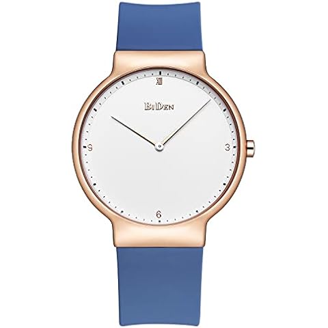 FEQEFQ Silica Gel Strap Mens Business Watches Waterproof ​Fashion Quartz Wrist Watch for Men (Color : Rose) Cover
