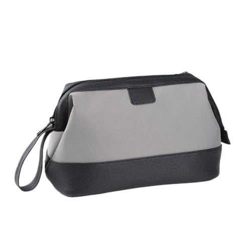 Trousse de maquillage grise et de toilette pour hommes en voyage