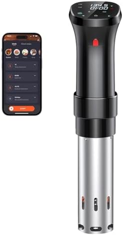 低温調理器 APP遠隔操作 1100Wハイパワー 低温調理器具 真空調理器 スロークッカー レシピ付き 低温調理 IPX7防水 タッチパネル クリップ式 低温調理機 低音調理器 タイマー 温度設定 五重安心保護