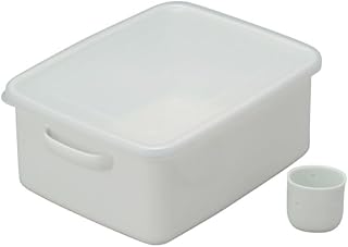 野田琺瑯(Nodahoro) Noda Horo TK-58 Pickle Container, Enamel, Square Shape, Storage Container, Large Size, Bran Pickled Beauties, Made in Japan White Series