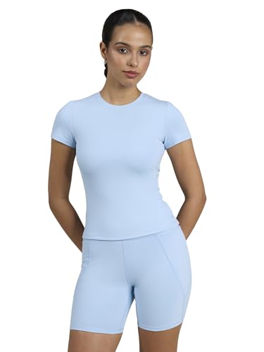 Image of CAVA Sculpt Core Top for Women | Snug Sculpted Fit, Classic Crew Neck, Short Sleeves, Minimal Branding, Everyday Activewear Tee