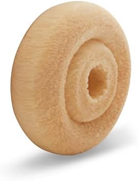 Miniatura 3 de Mini ruedas de madera clásicas, ideales para manualidades, 12 pulgada de diámetro, 316 pulgadas de grosor, agujero de 18 pulgadas, paquete de 50