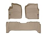 WeatherTech Custom Fit FloorLiners for Toyota Land Cruiser, LX, 1st & 2nd Row (45077-1-2), Tan
