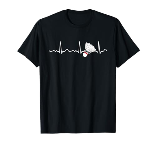 Badminton - Rythme Cardiaque/Ligne Cardiaque/pouls Blanc T-Shirt