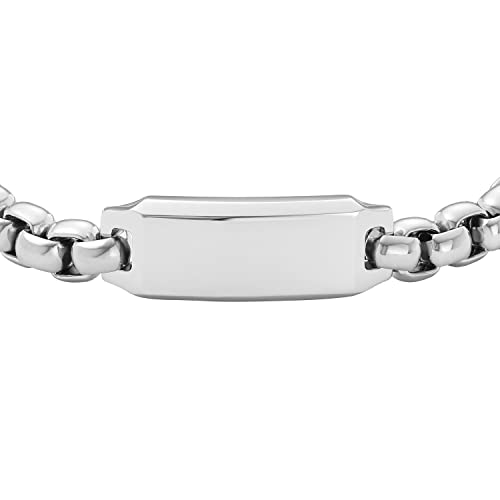 Fossil Men's Stainless Steel Bracelet, Color: Silver (Model: Jf04400040) #TOP1