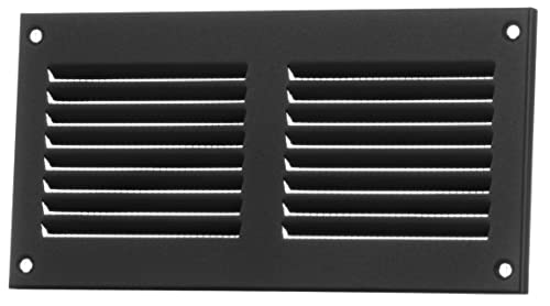 LIRAST 200x100mm Vent Cover Anthracite, 8x4 inch Wall Vent Cover with Insect Mesh, Ceiling Soffit Vents, External Vent Cover - Image 3