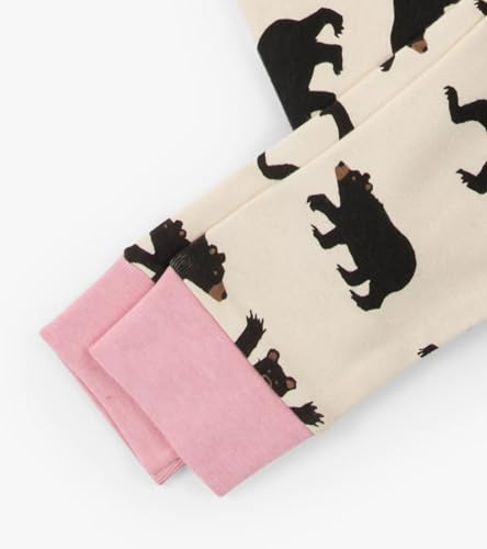 unisex-kids Long Sleeve Printed Pajama Set, Pink Bearly Sleeping, 2 Years4