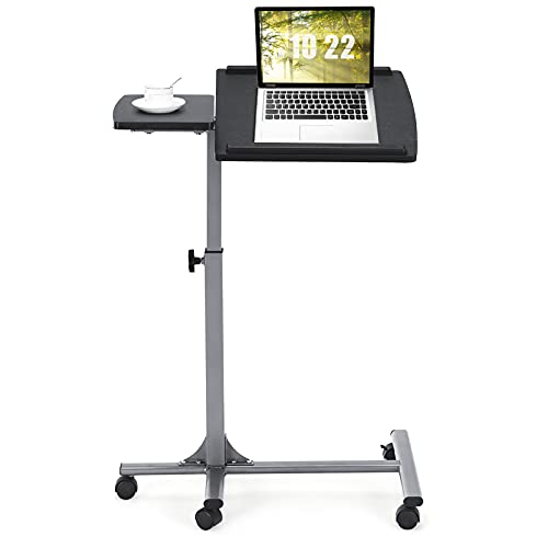Base móvil ajustable para laptop COSTWAY negra