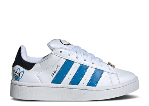 adidas Campus 00 Big Kid Sneakers, Cloud White/Bright Blue/Core Black, Size 4.5