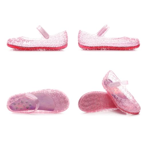 Jelly Shoes for Little Girls Kids Toddler Glitter Closed Toe Dance Party Princess Dress Up Sandal Mary Jane Shoes4